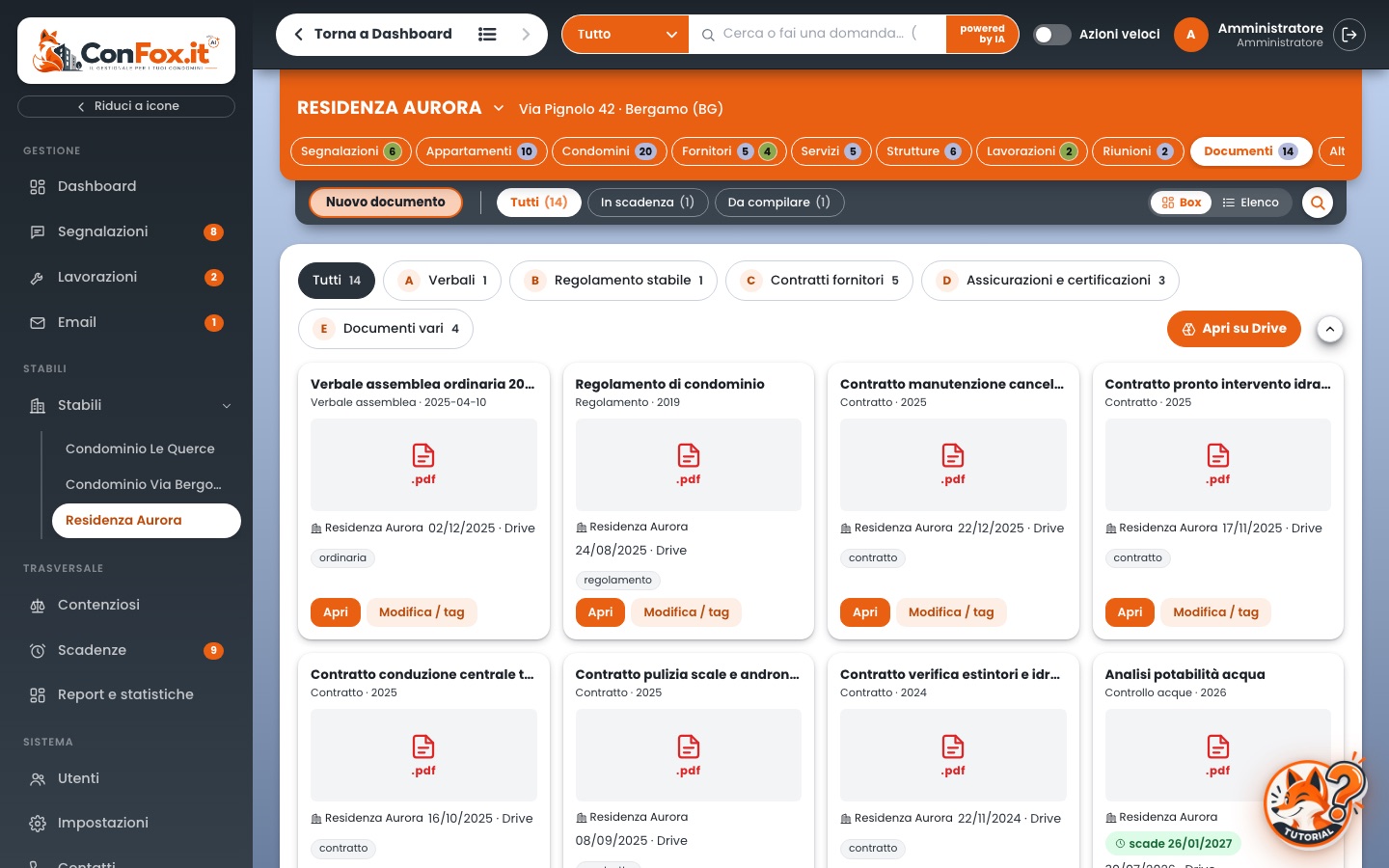 Documenti e Drive in ConFox